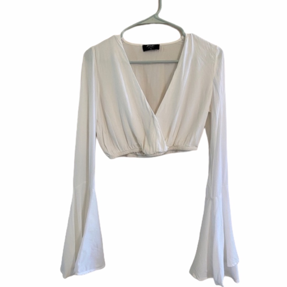 🎆 Nasty Gal | Solid Long-sleeve Crop Top